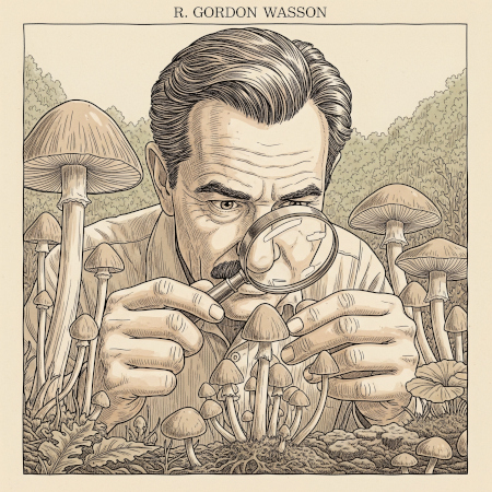 Illustration of Gordon Wasson