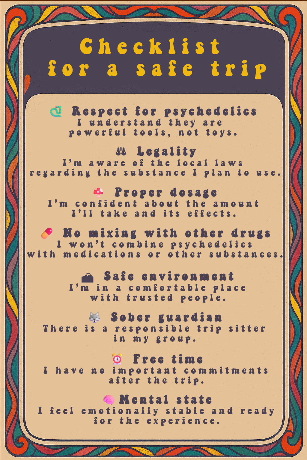 Before diving into the psychedelic world, make sure to check off these essentials